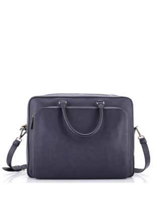 Convertible Travel Briefcase Saffiano Leather