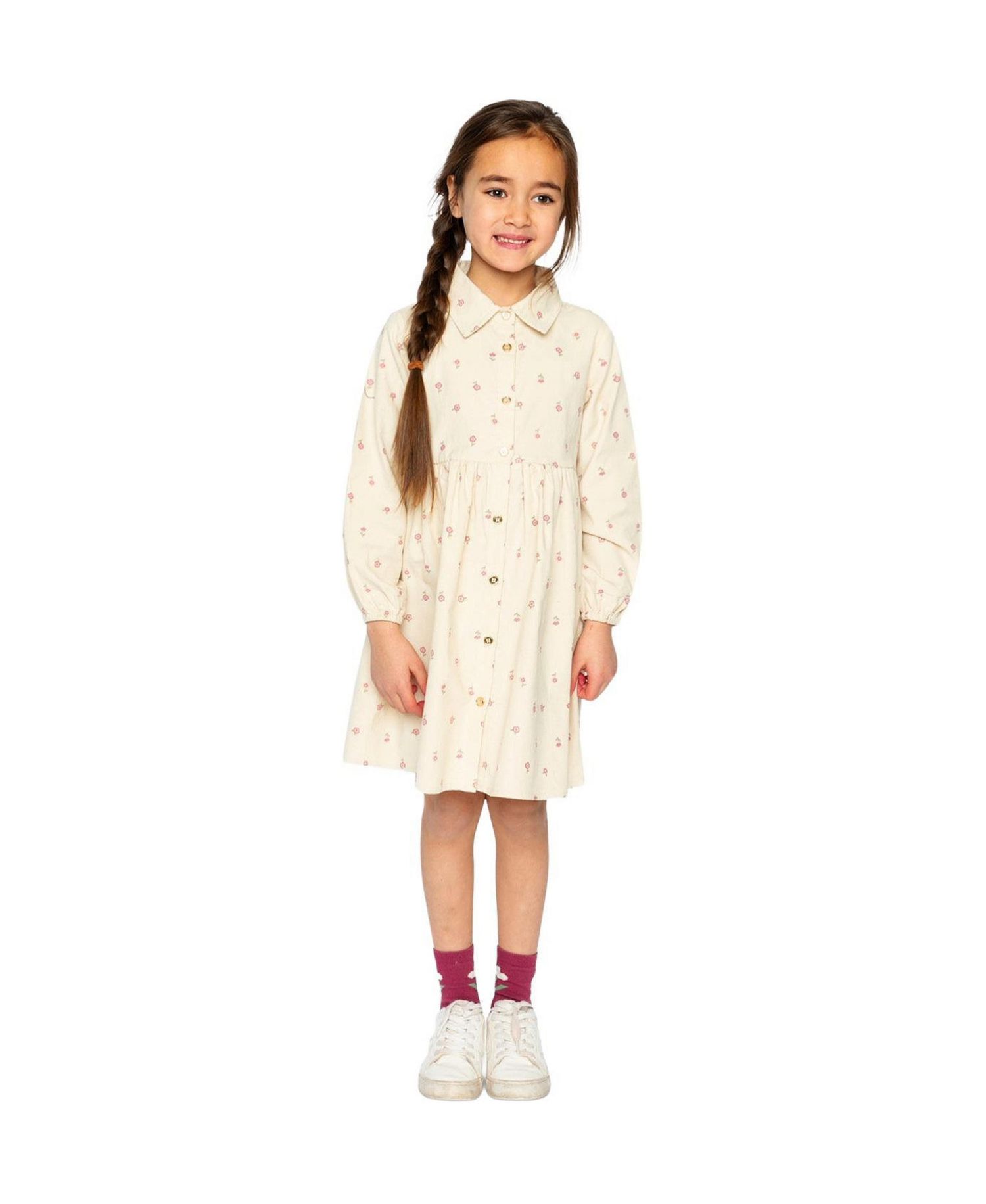 Little Girls (6-12) Corduroy Shirt Dress