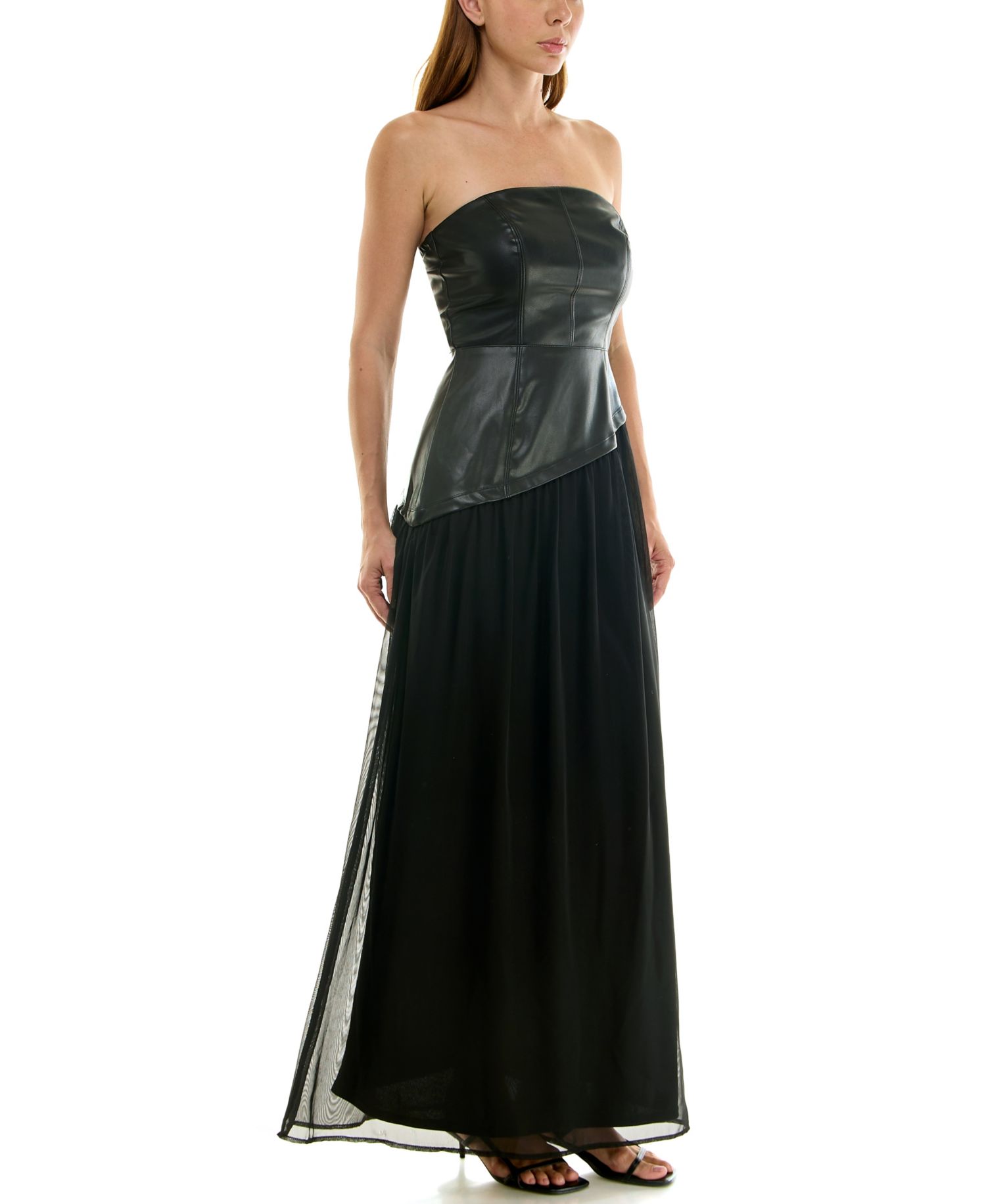 Juniors' Sweetheart Neck Midi Dress
