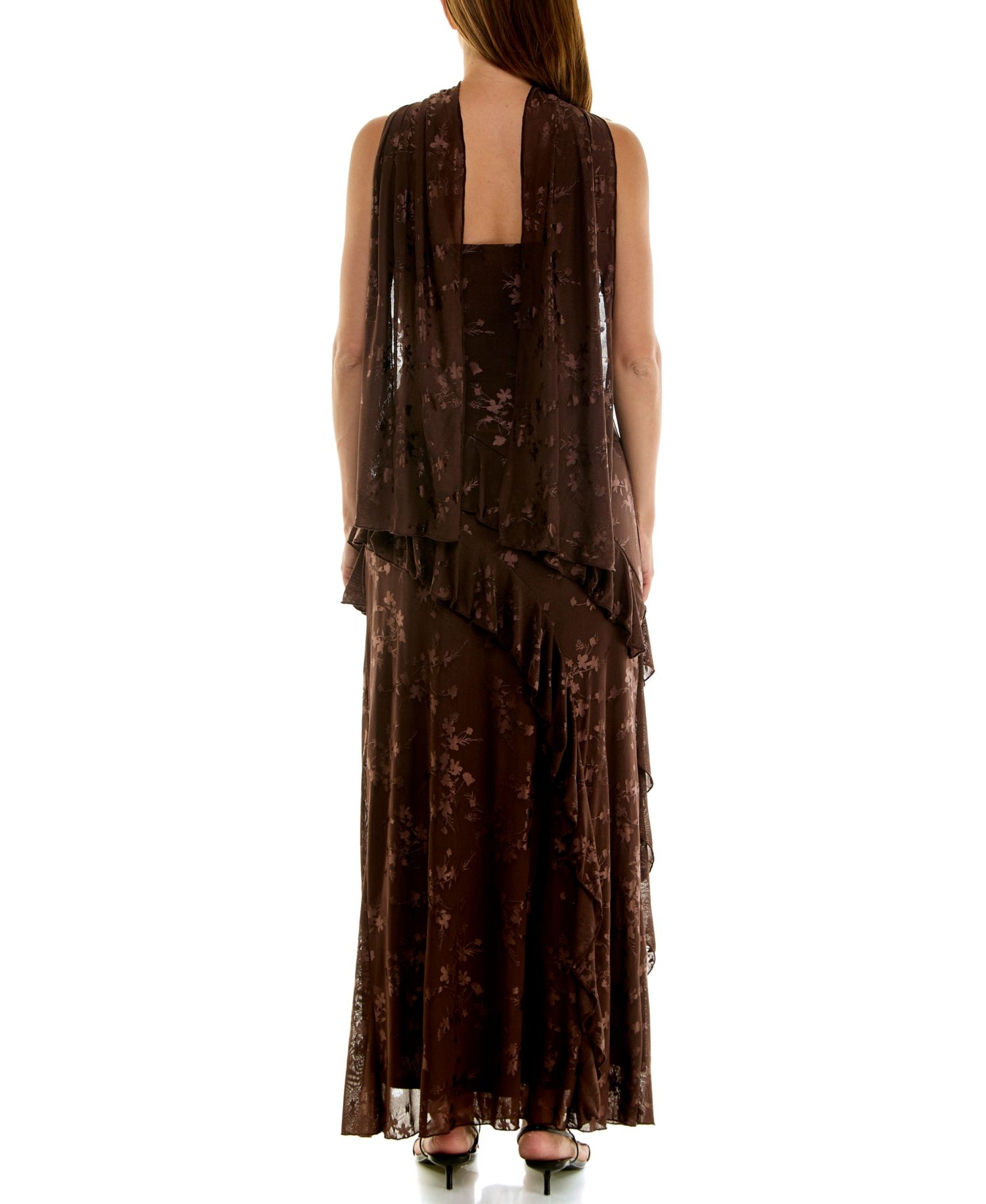 Juniors' Sleeveless Jacquard Dress