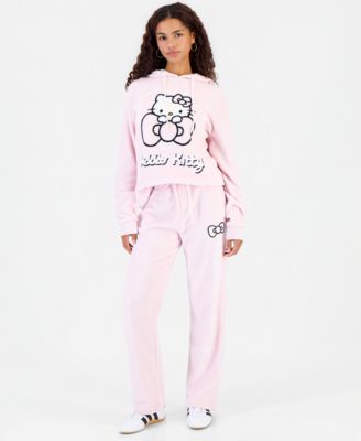 Juniors' HK Woobie Fleece Wide-Leg Pants