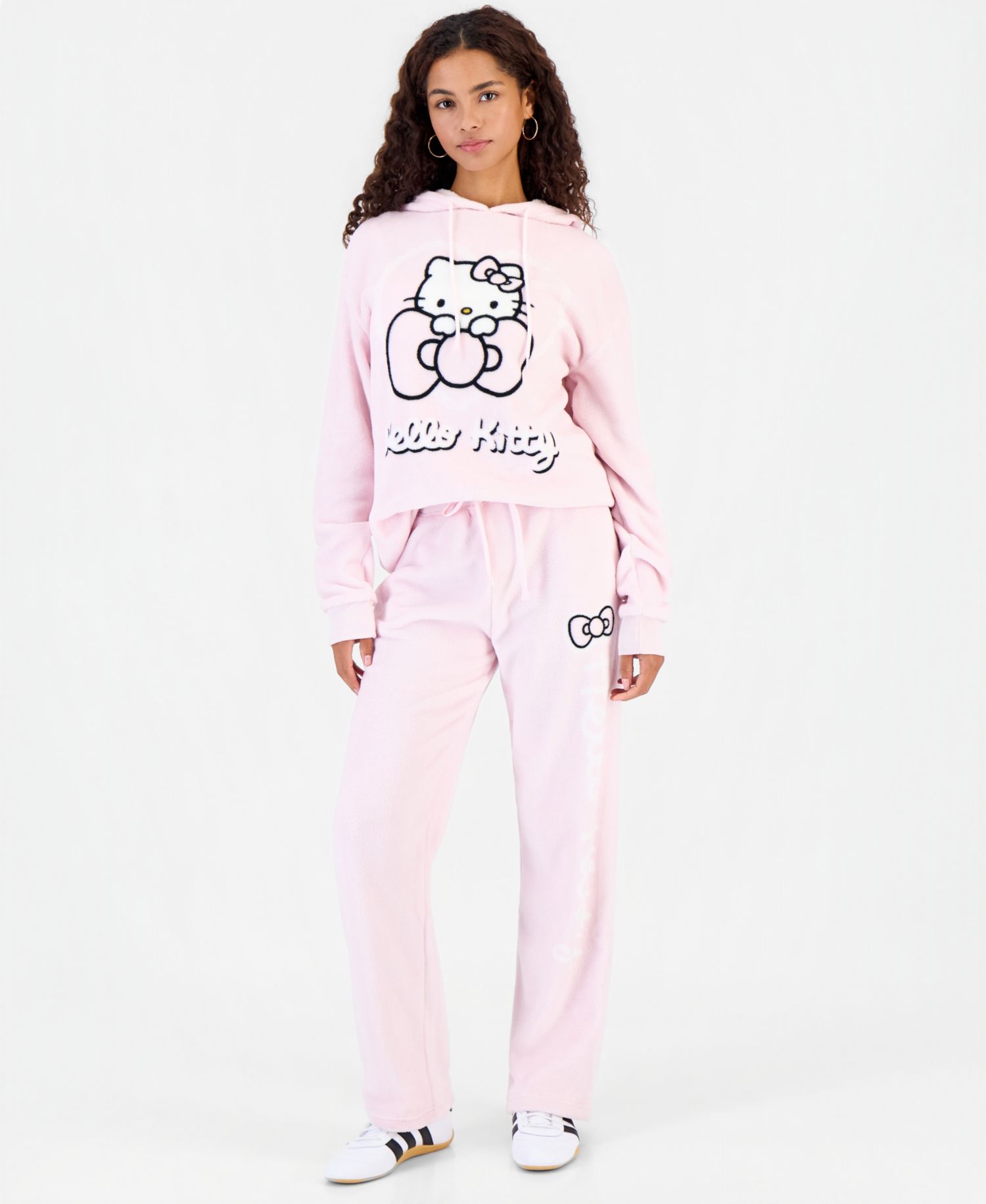 Juniors' HK Woobie Fleece Wide-Leg Pants