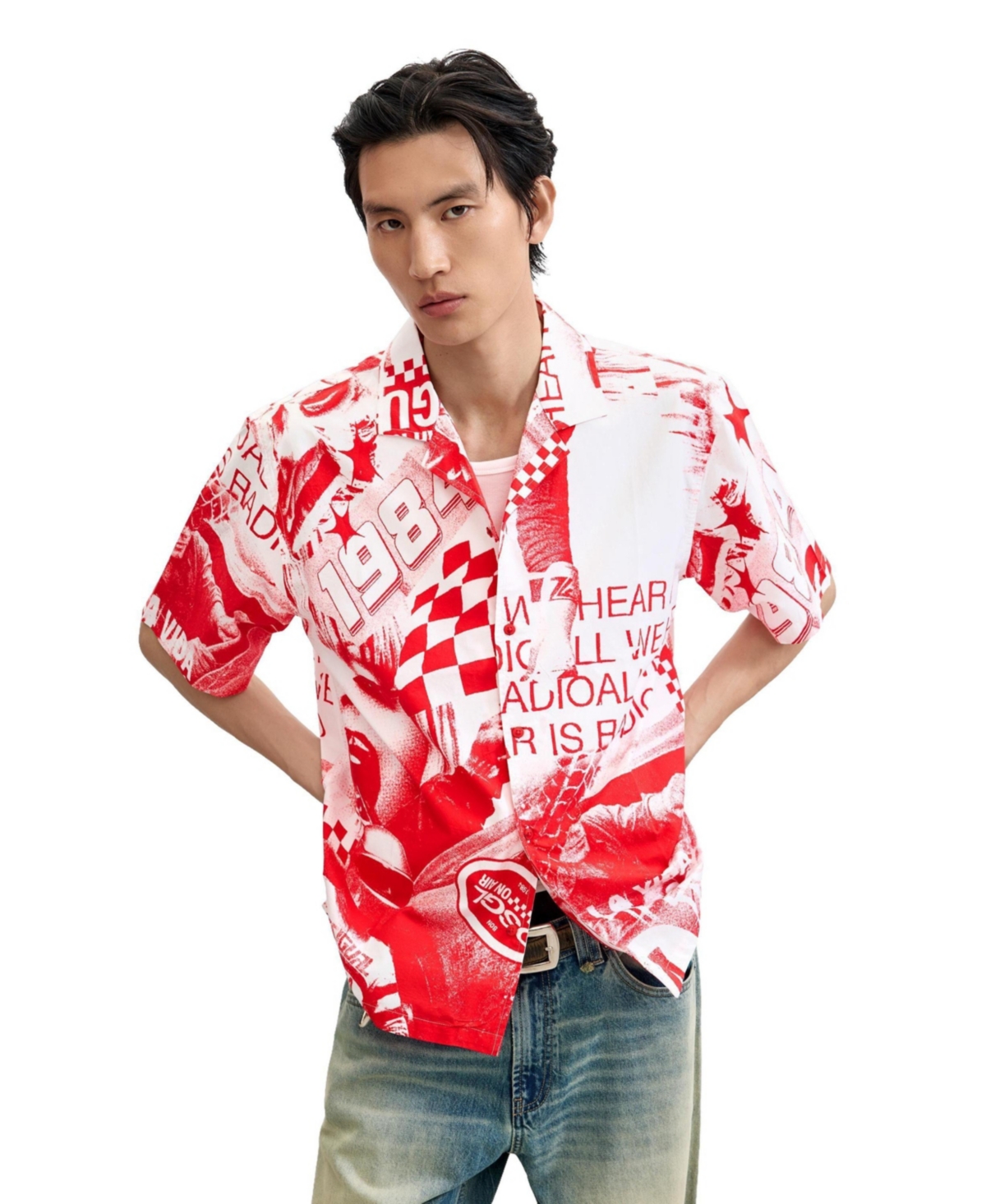 Desigual Men's Racing printed shirt