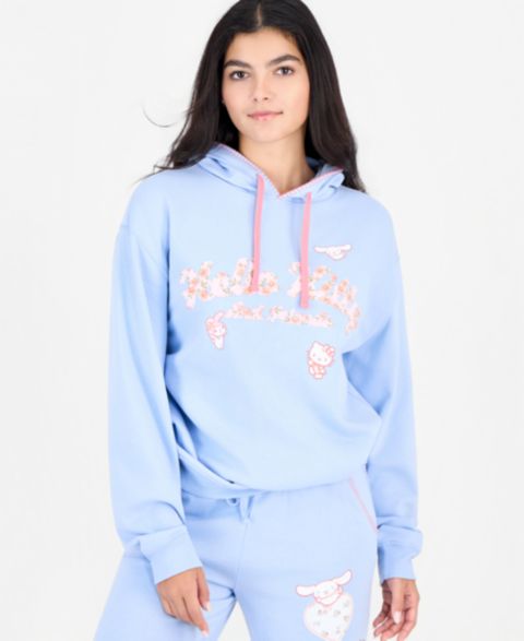 Женское худи Sanrio Juniors' Hello Kitty Fleece, цвет: Синий