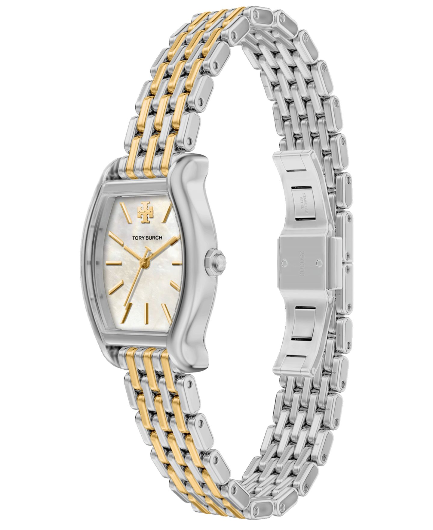Женские часы Tory Burch Small Eleanor Curve Two-Tone Bracelet Watch 24mm — фото 5