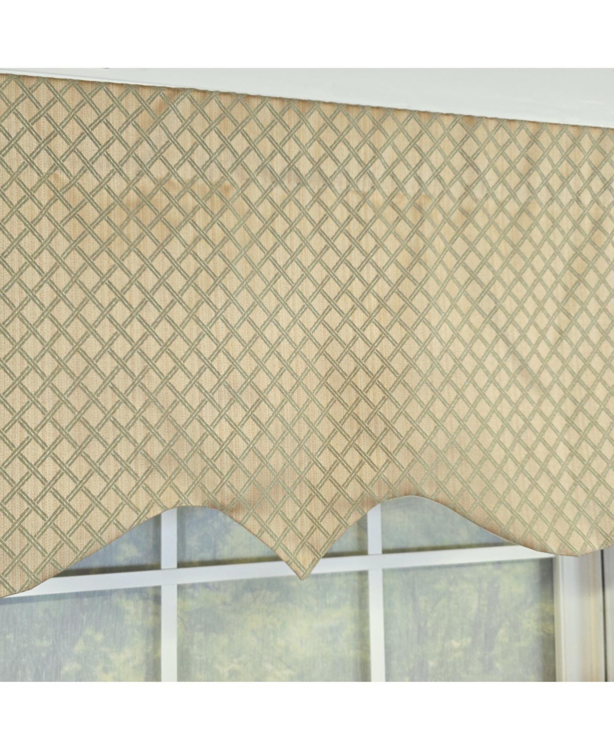 Rlf Home Dottie Cornice Window Valance 100% Cotton Lined Rod Pocket