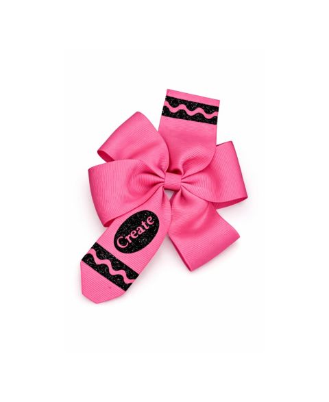 Аксессуары для волос Bits & Bows Back-to-School Crayon Hair Bow для девочек, цвет: Розовый