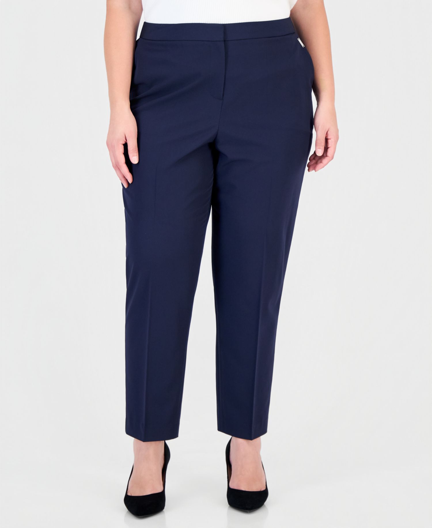 Plus Size Classic Pant Straight-Leg Mid-Rise Pants