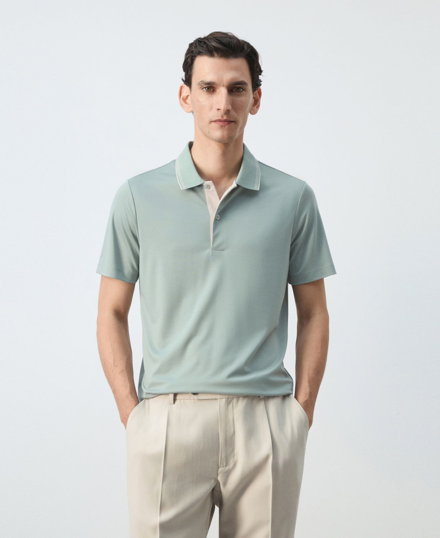 Men's Slim-Fit Solid Polo Shirt