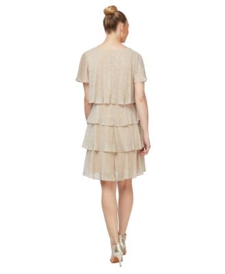 holiday party shift dress Women's Ruffle V-Neck Shift Dresses Long Sleeve Holiday Party Dress,S,Red