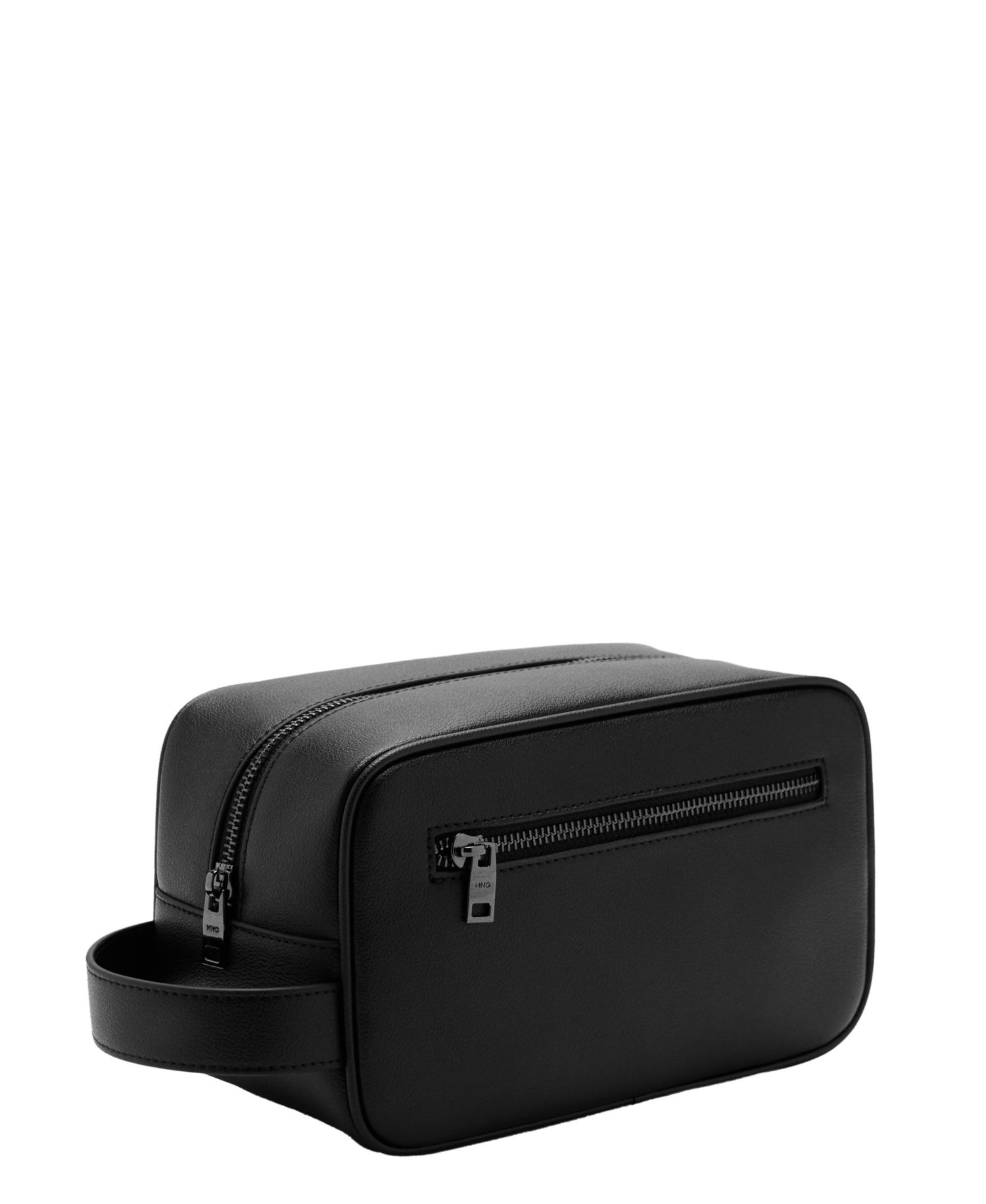 Men's Zipped Leather Cosmetic Bag