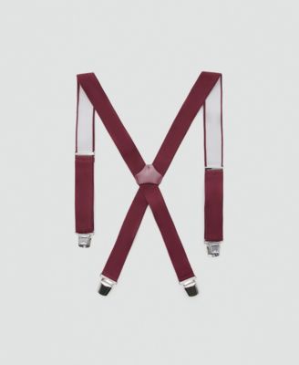 Men's Leather Details Adjustable Elastic Straps