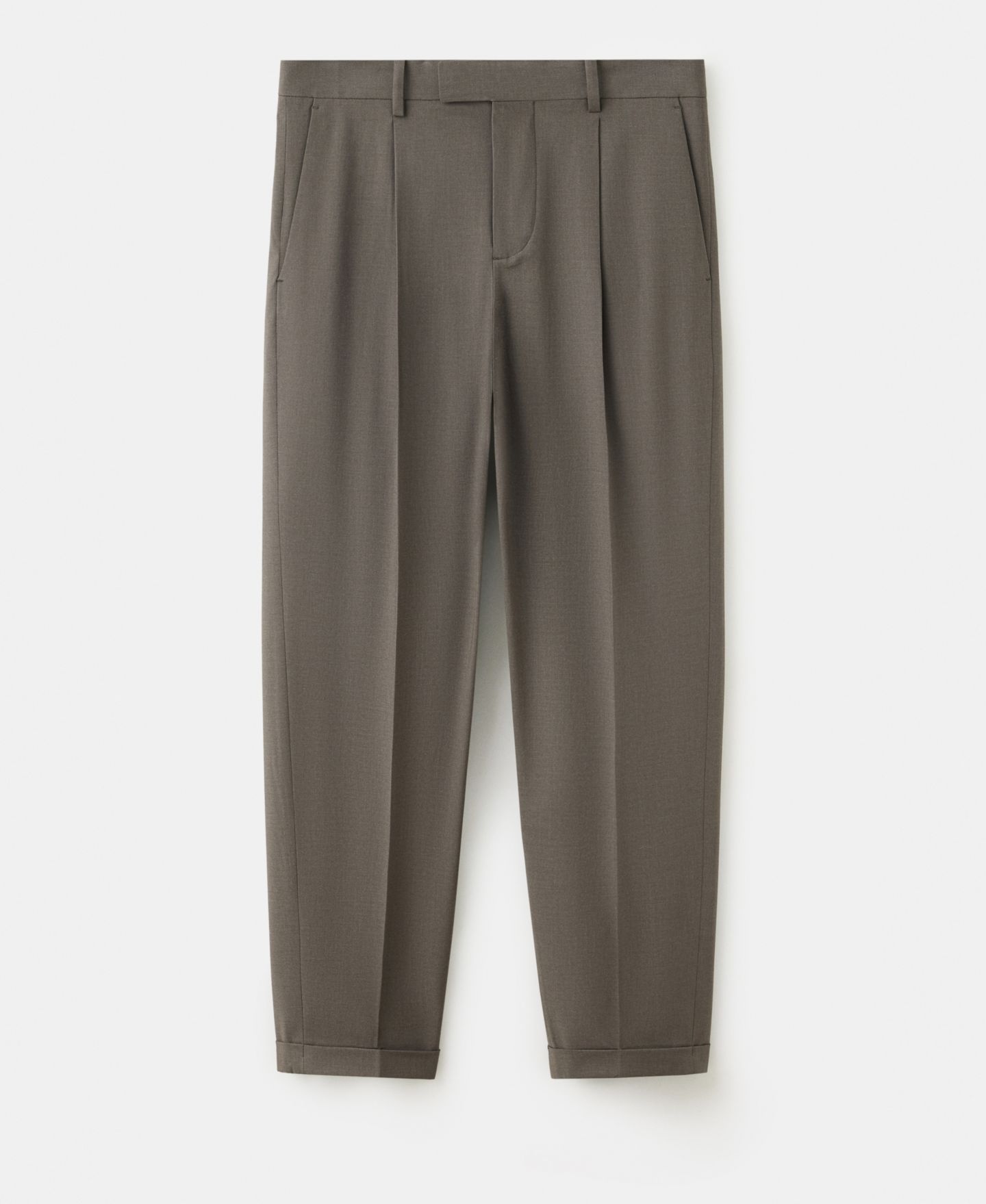 Мужские брюки MANGO Boston Regular-Fit Suit, цвет: Средний коричневый — фото 1