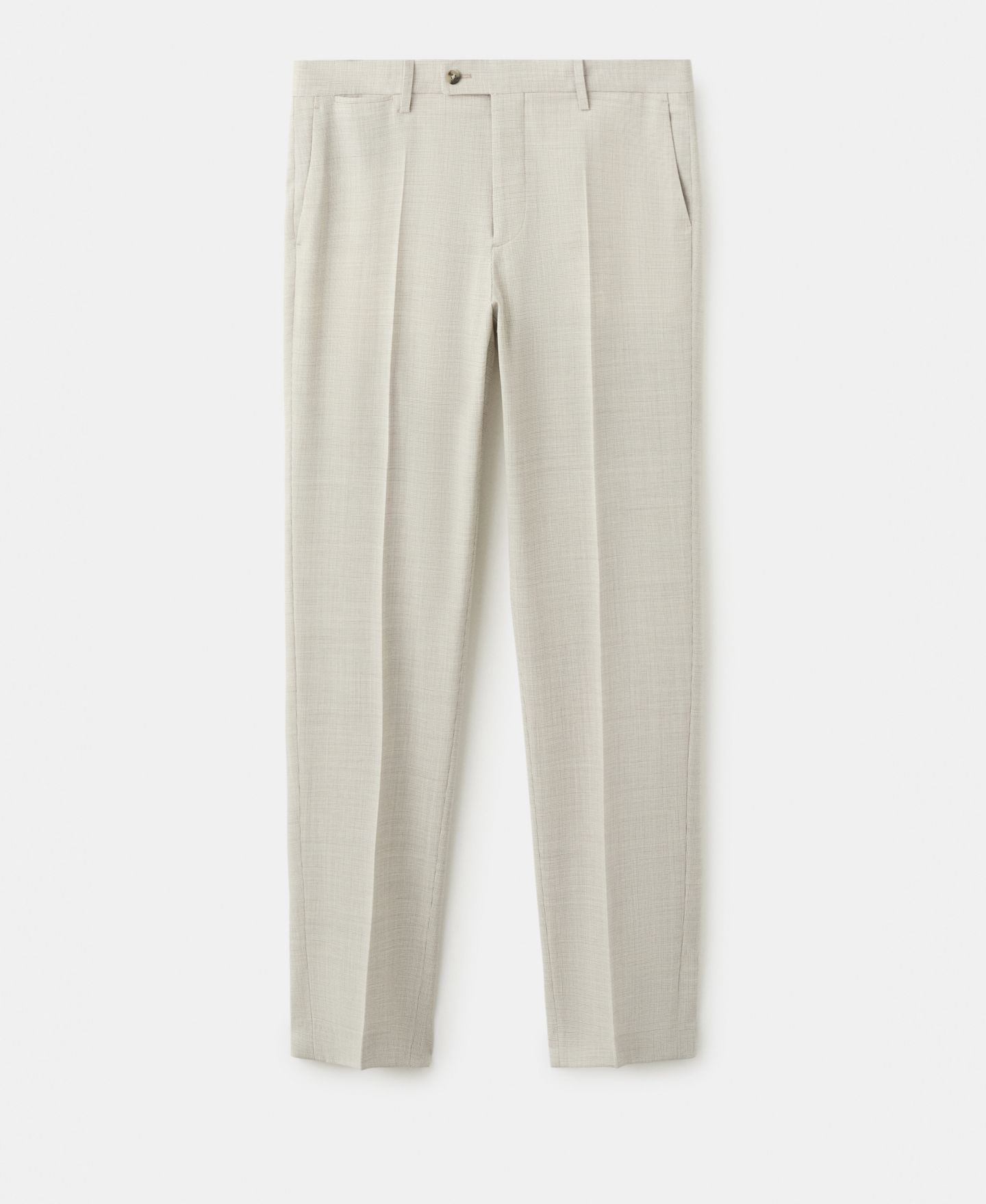 Мужские брюки MANGO Turin Wool Suit, цвет: Бежевый — фото 1