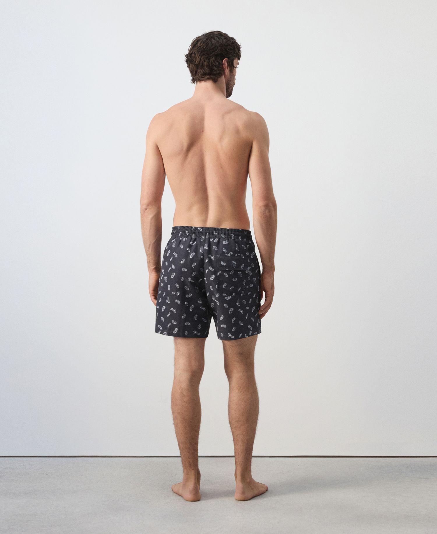 Men's Printed Drawstring Swimsuit