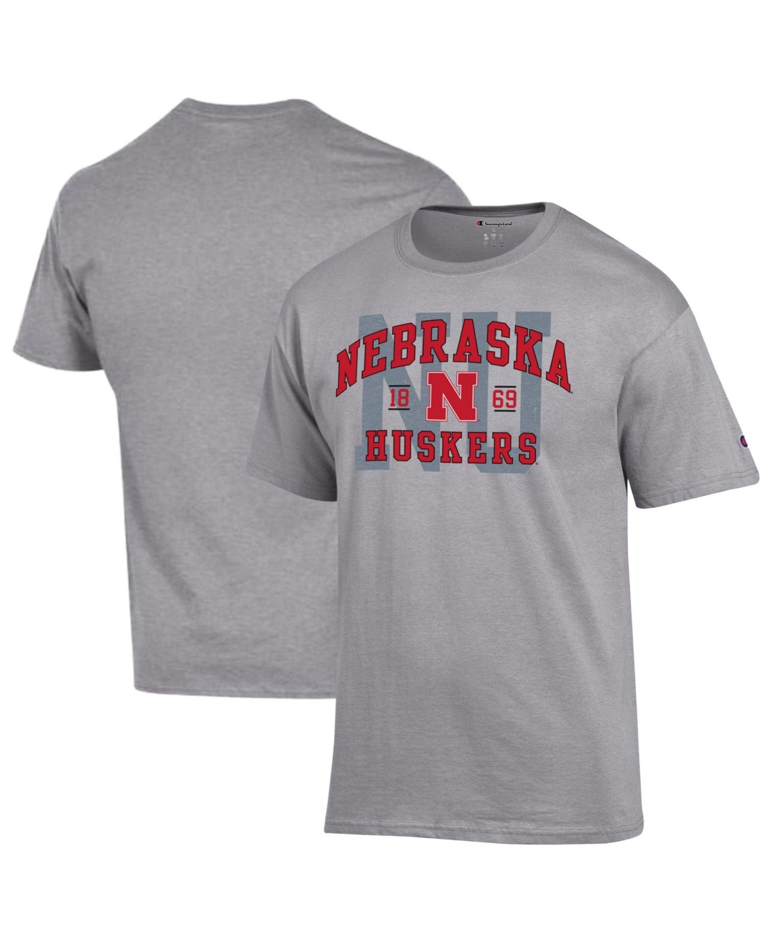 Men's Heather Gray Nebraska Huskers Varsity T-Shirt