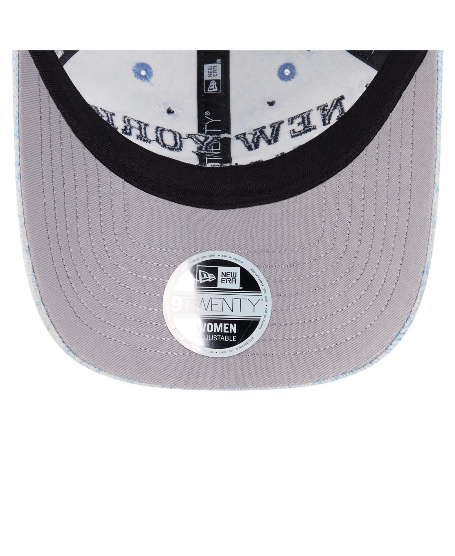 Women's Light Blue New York Yankees Daisy All Over 9TWENTY Adjustable Hat