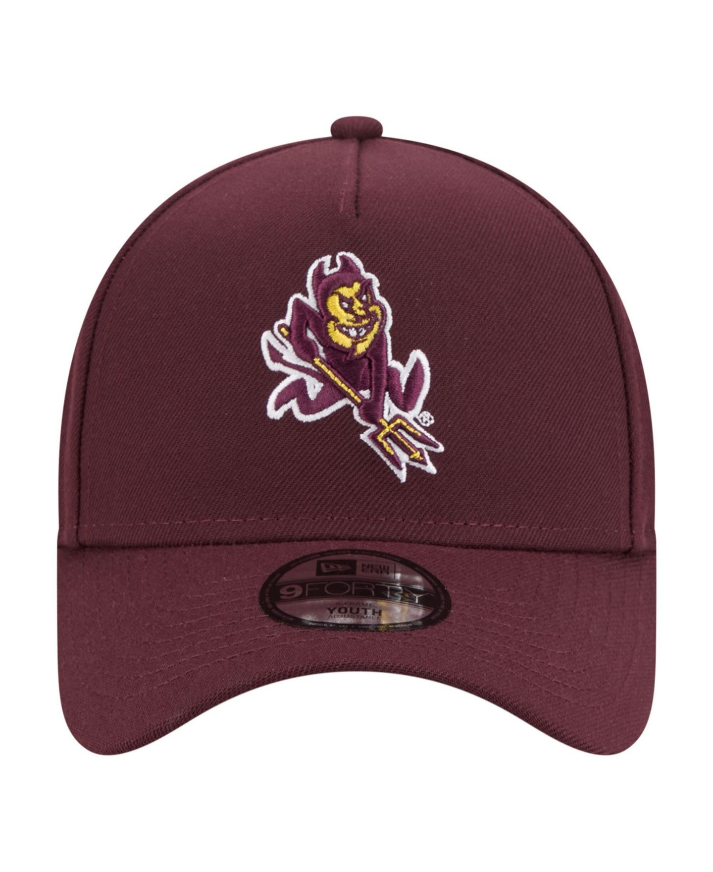 Детская кепка New Era Maroon Arizona State Sun Devils 9FORTY A-Frame Adjustable Hat — фото 4