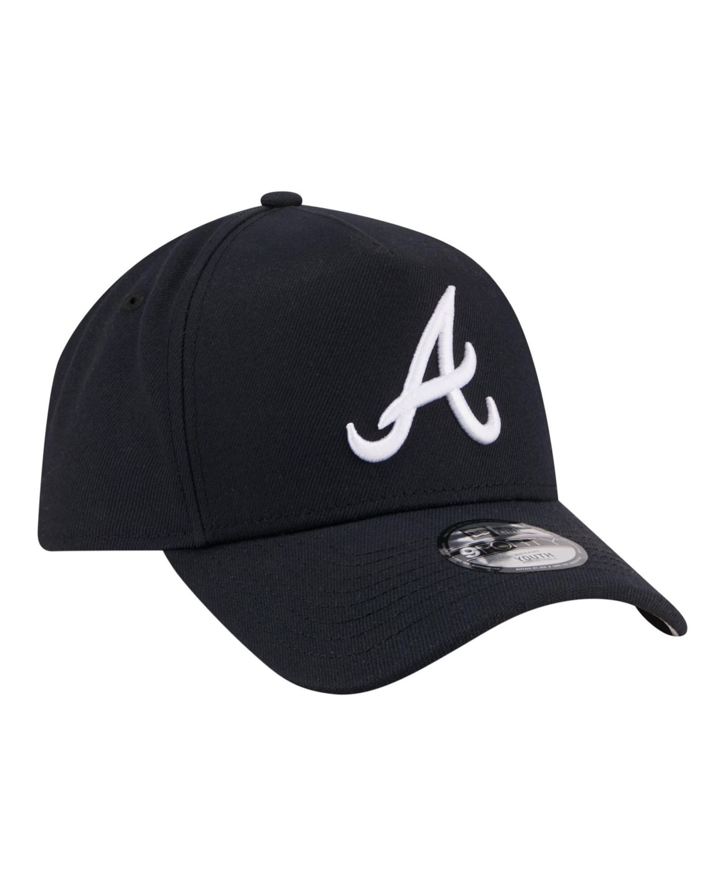 Детская бейсболка New Era Atlanta Braves 9FORTY A-Frame регулируемая, Navy — фото 4
