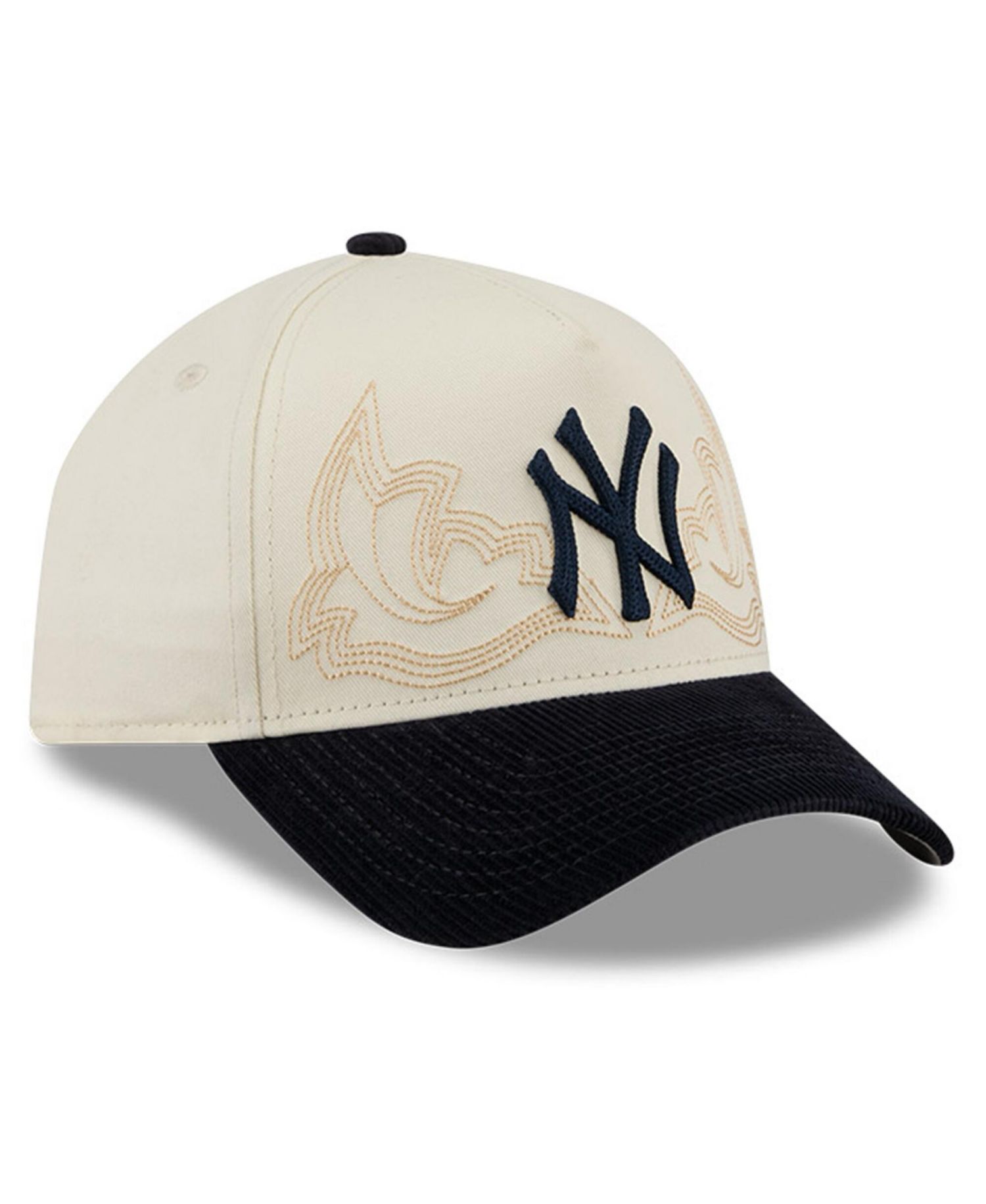 Men's Stone New York Yankees Western Stitch 9FORTY A-Frame Adjustable Hat