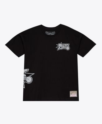 Men's Black Philadelphia 76ers Chrome Heritage T-Shirt