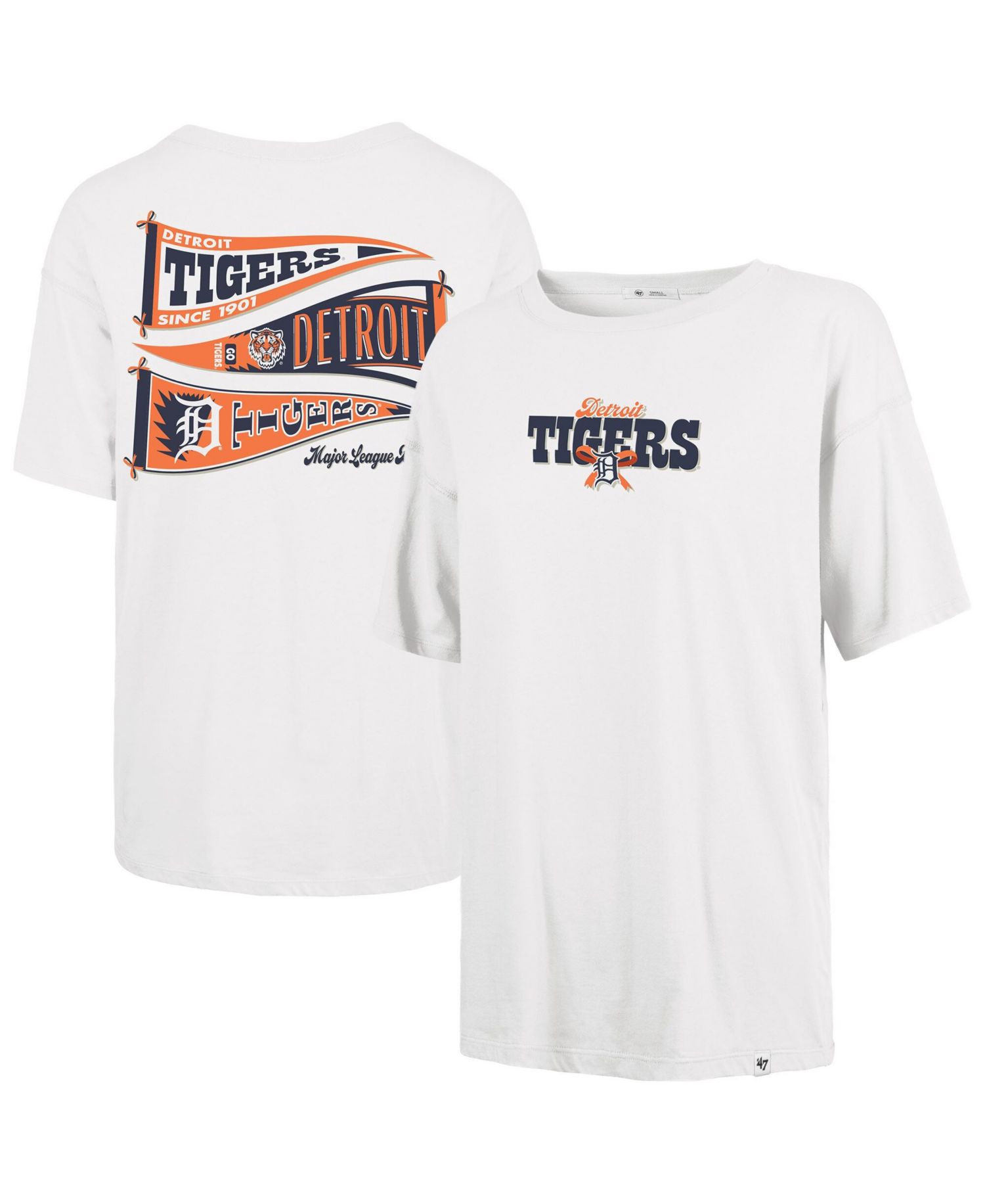 Women's Sand Detroit Tigers Bow Banner Sadie T-Shirt
