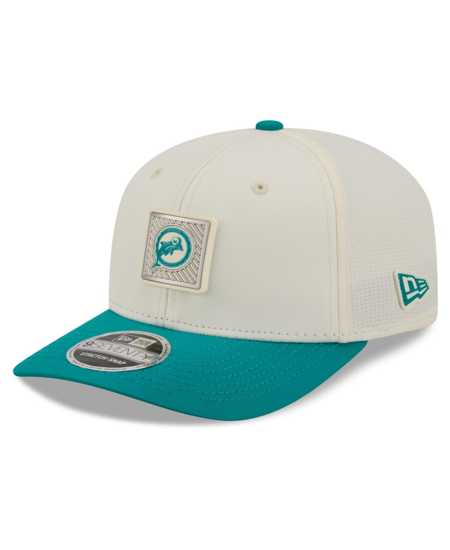 Men's Cream/Aqua Miami Dolphins 2026 NFL Training Camp 9SEVENTY Adjustable Hat