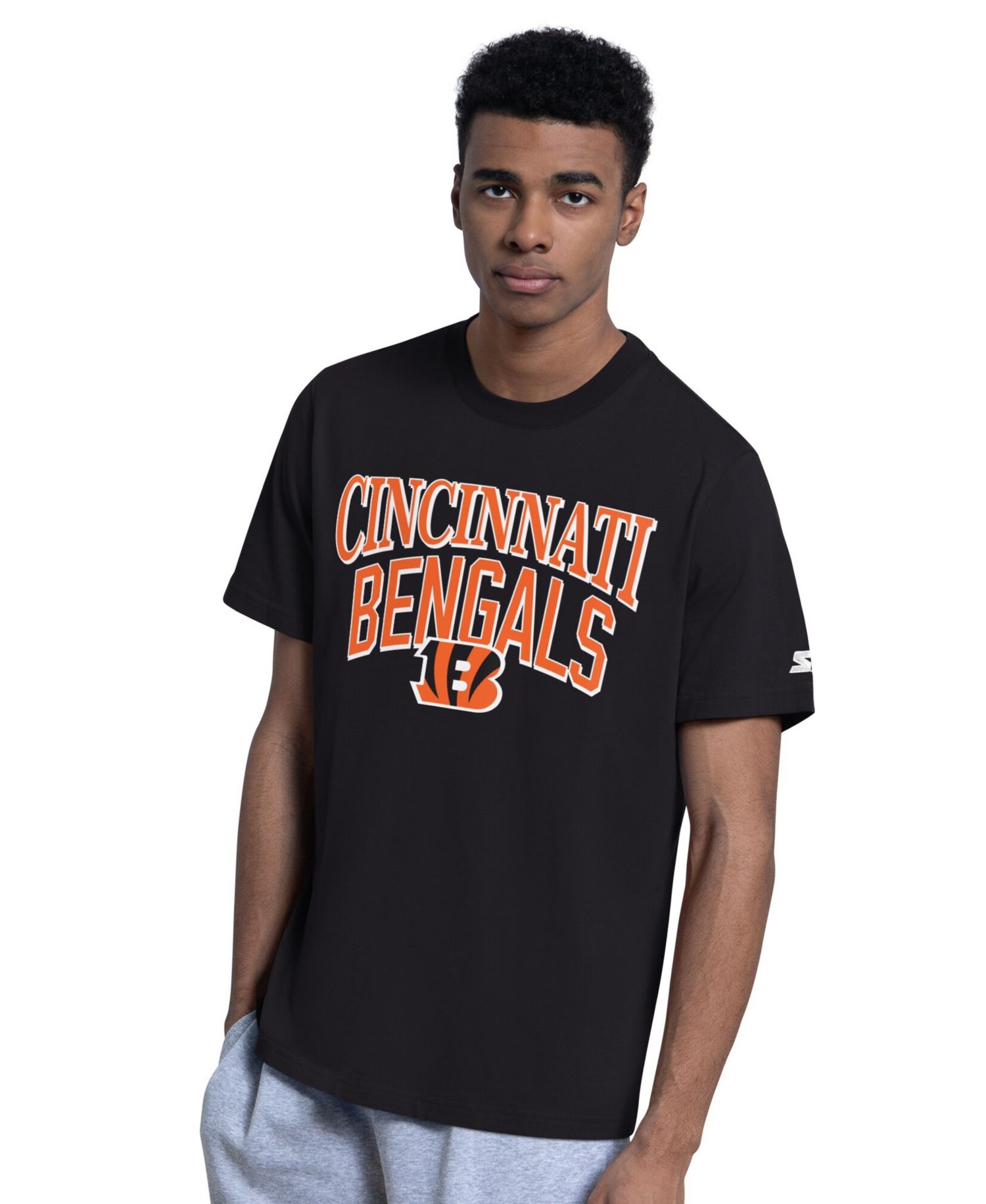 Men's 2-Pack Black/Gray Cincinnati Bengals Logo T-Shirt
