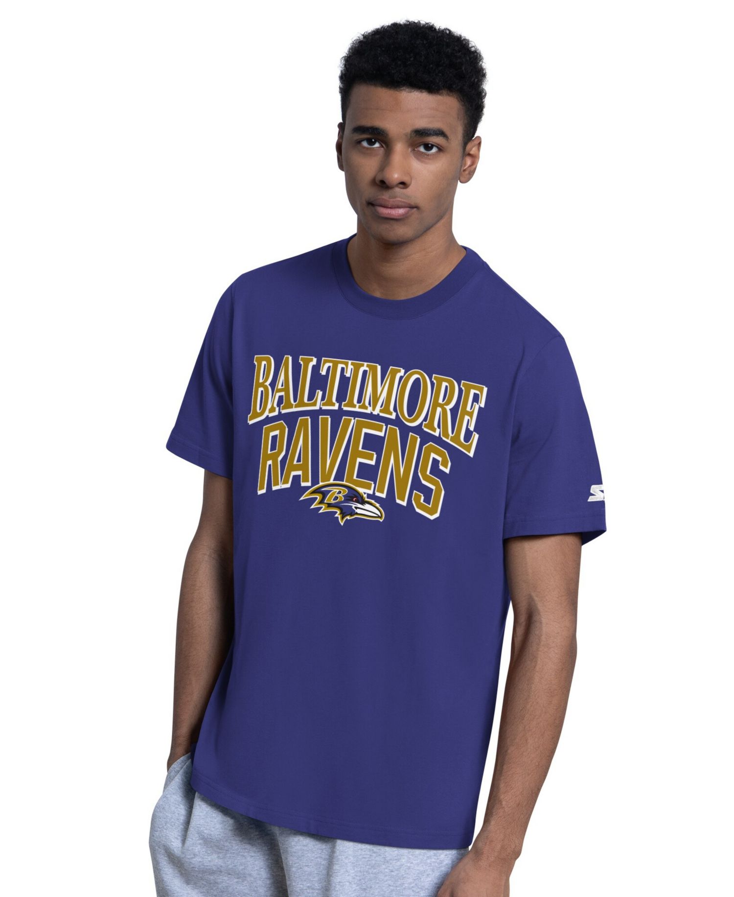 Men's 2-pack Purple/Gray Baltimore Ravens Logo T-Shirt