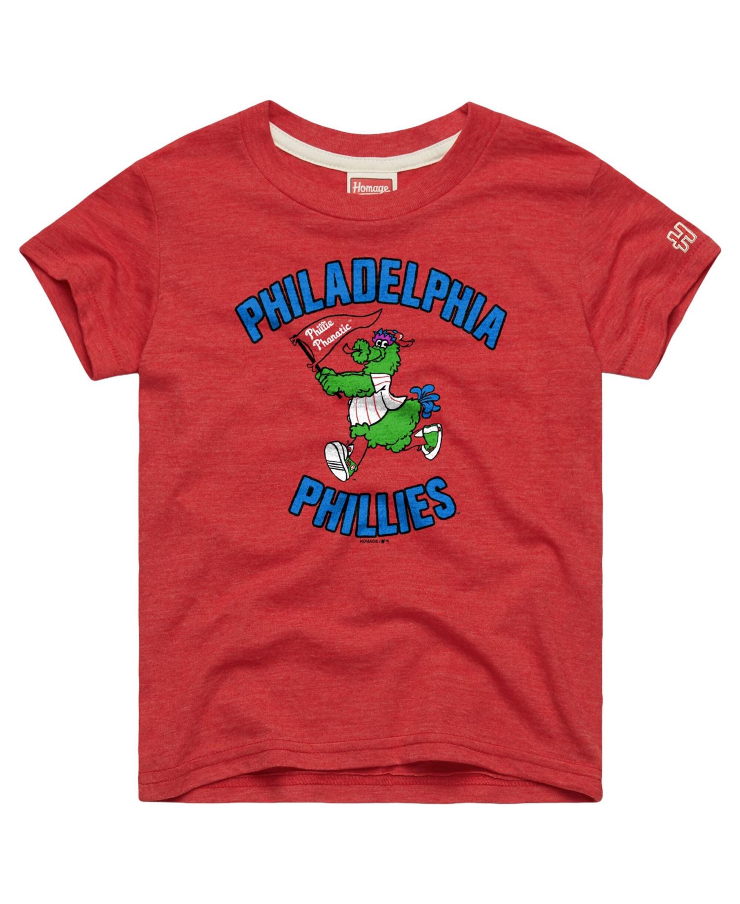 Big Boys and Girls Red Philadelphia Phillies Mascot Tri-Blend T-Shirt