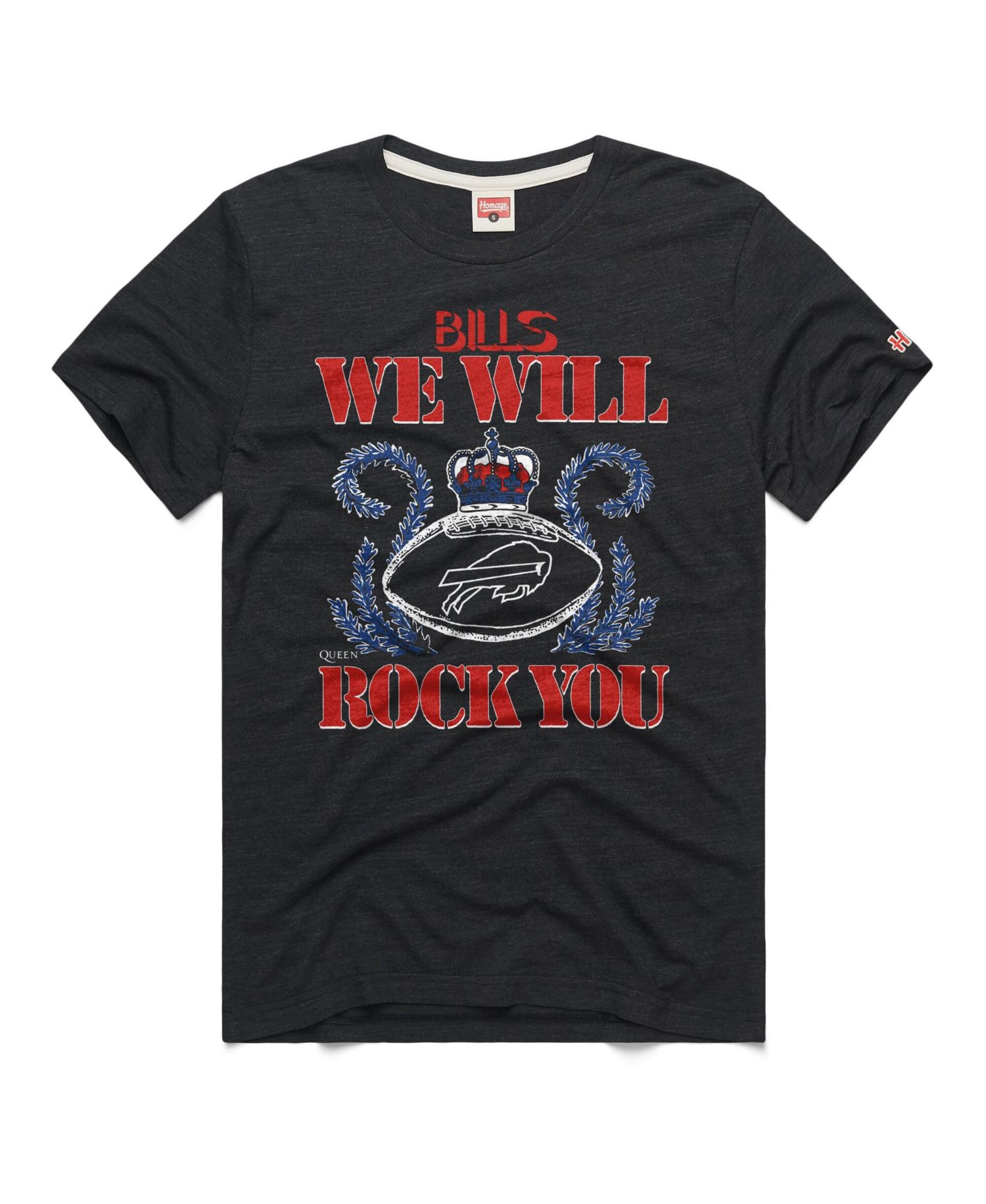 Men's and Women's Charcoal Buffalo Bills 2026 NFL Schedule Queen Tri-Blend T-Shirt