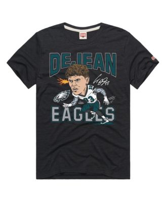 Men's and Women's Cooper DeJean Charcoal Philadelphia Eagles Caricature Player Graphic Tri-Blend T-Shirt
