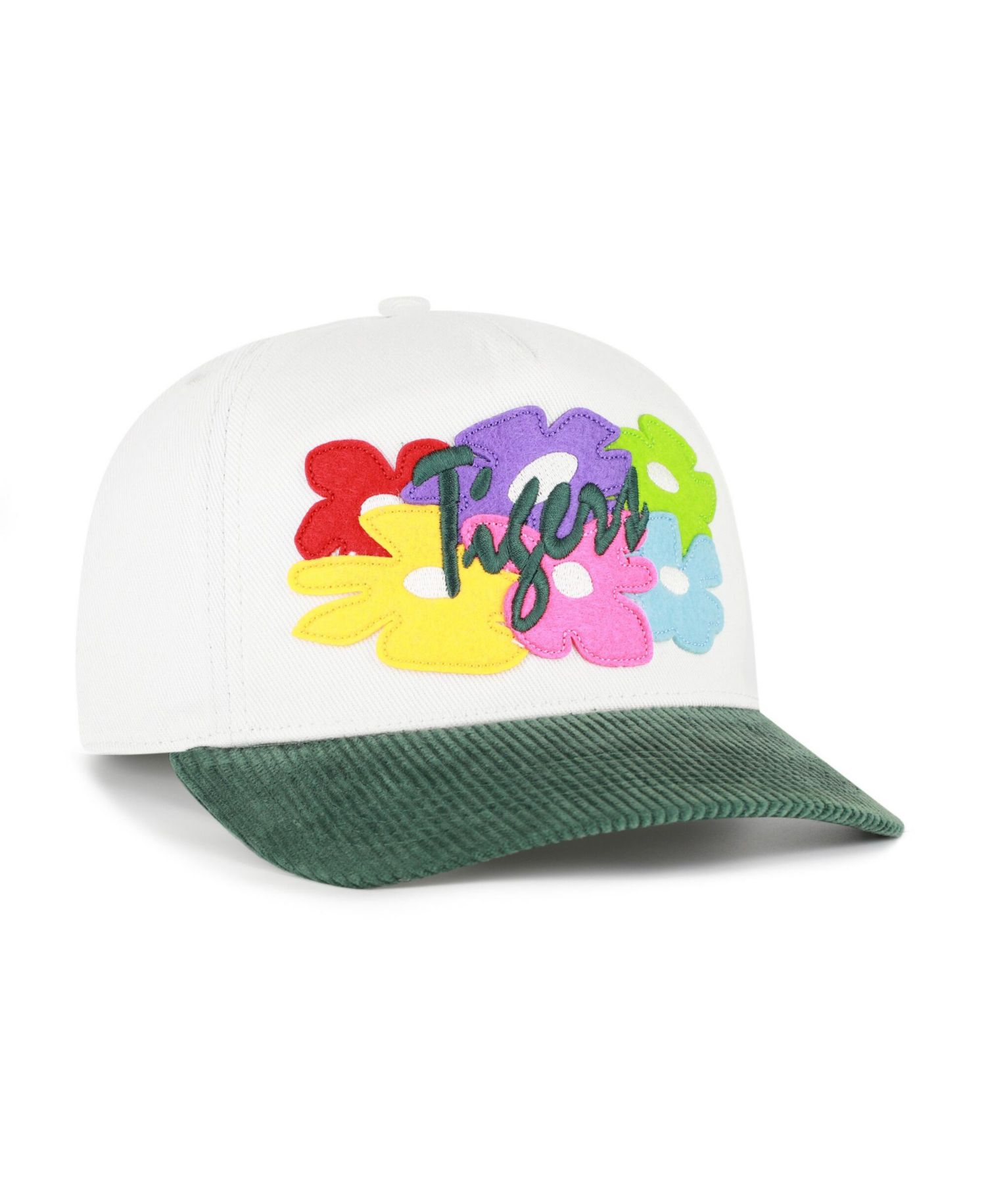 Men's White/Green Detroit Tigers Flora Gallery Hitch Adjustable Hat
