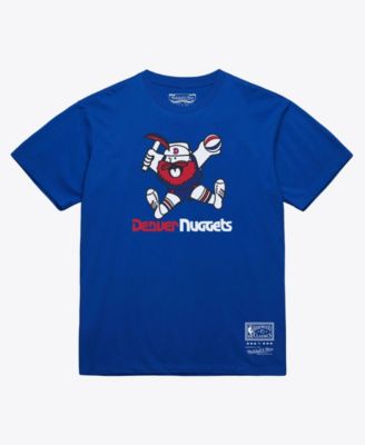 Men's and Women's Royal Denver Nuggets Hardwood Classics Arch T-Shirt