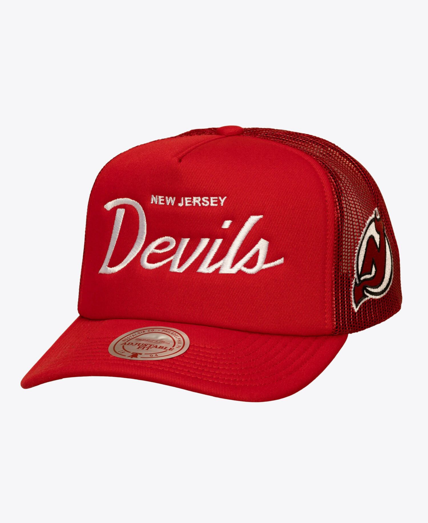 Men's Red New Jersey Devils Head Coach Trucker Adjustable Hat