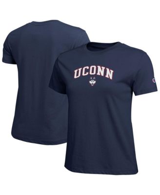 Women's Navy UConn Huskies Arched Over Logo T-Shirt