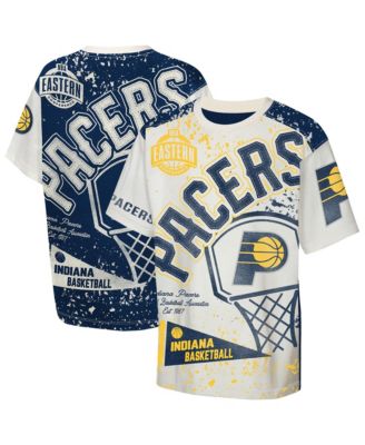 Big Boys and Girls Cream Indiana Pacers Top Player All-Over-Print T-Shirt