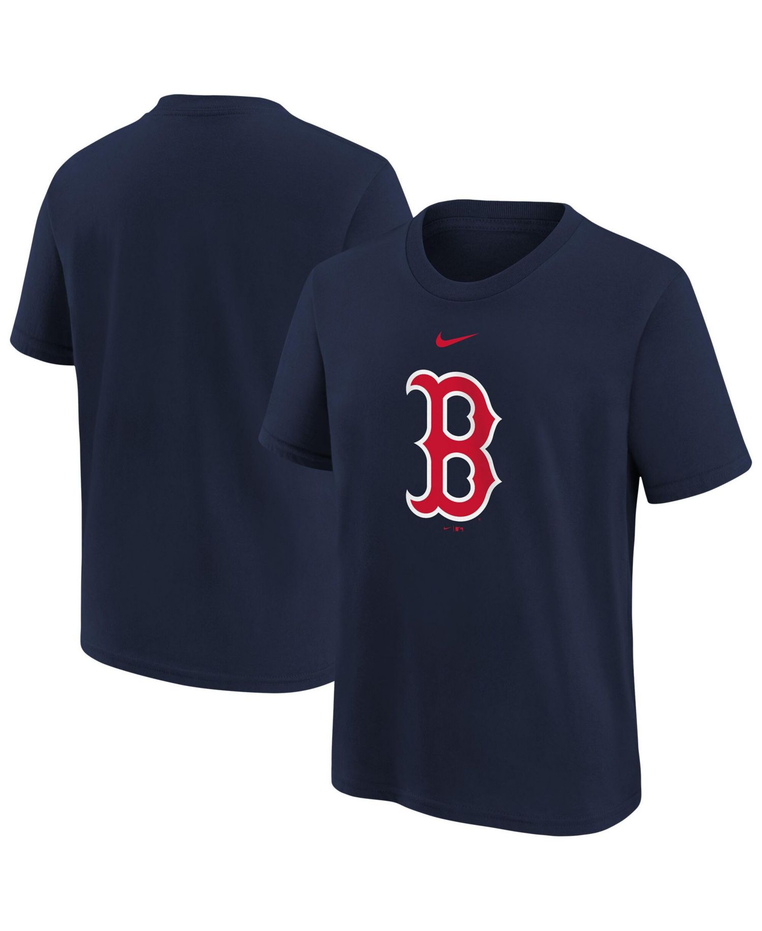 Big Boys and Girls Navy Boston Red Sox Large Logo T-Shirt