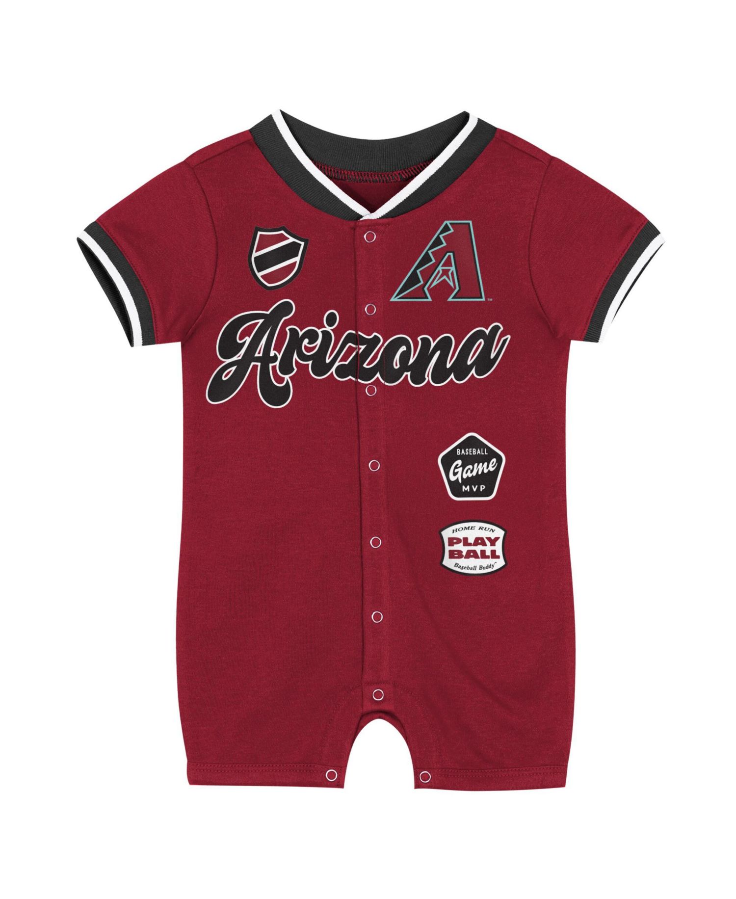 Baby Boys and Girls Red Arizona Diamondbacks Pinch Coverall Shorts
