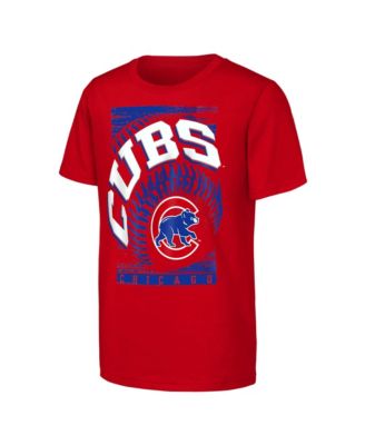 Big Boys and Girls Red Chicago Cubs Speed Pitch T-Shirt