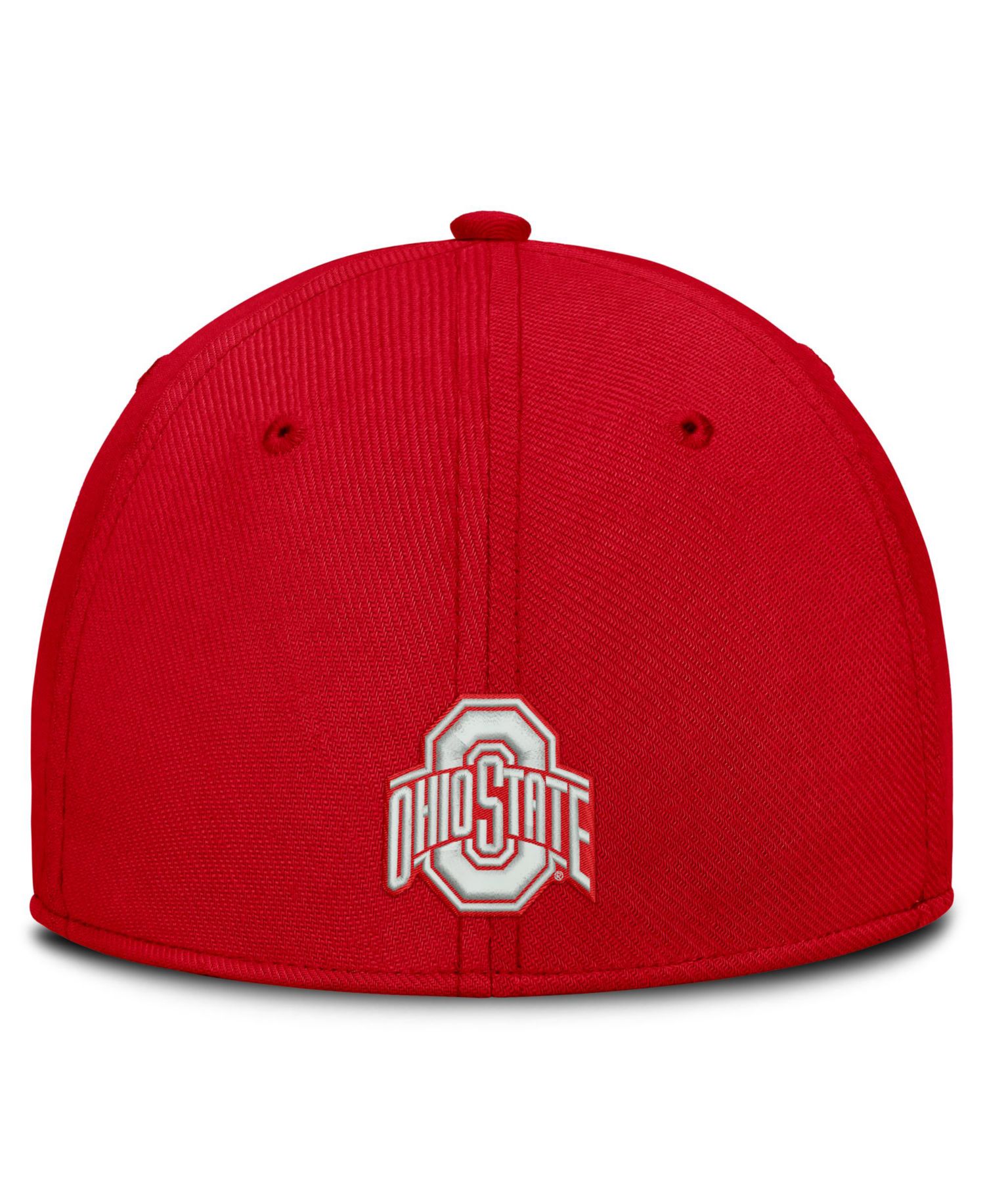 Men's Scarlet Ohio State Buckeyes Rise On-Field SwooshFlex Dri-FIT Flex Hat