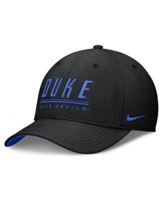 Men's Black Duke Blue Devils Game Day Rise Swooshflex Hat