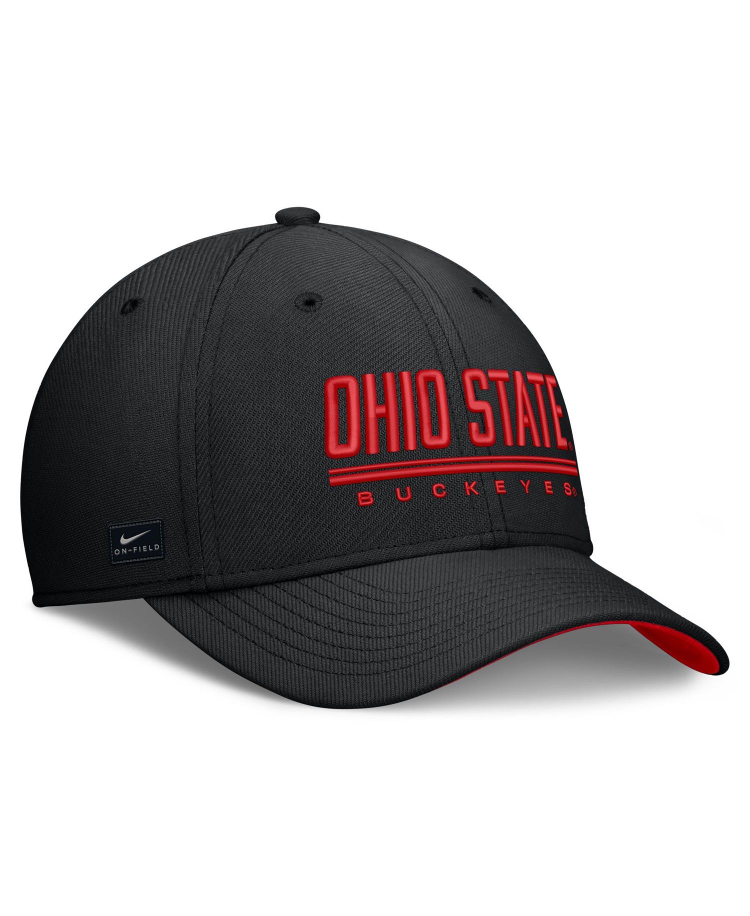 Men's Black Ohio State Buckeyes Game Day Rise Swooshflex Hat