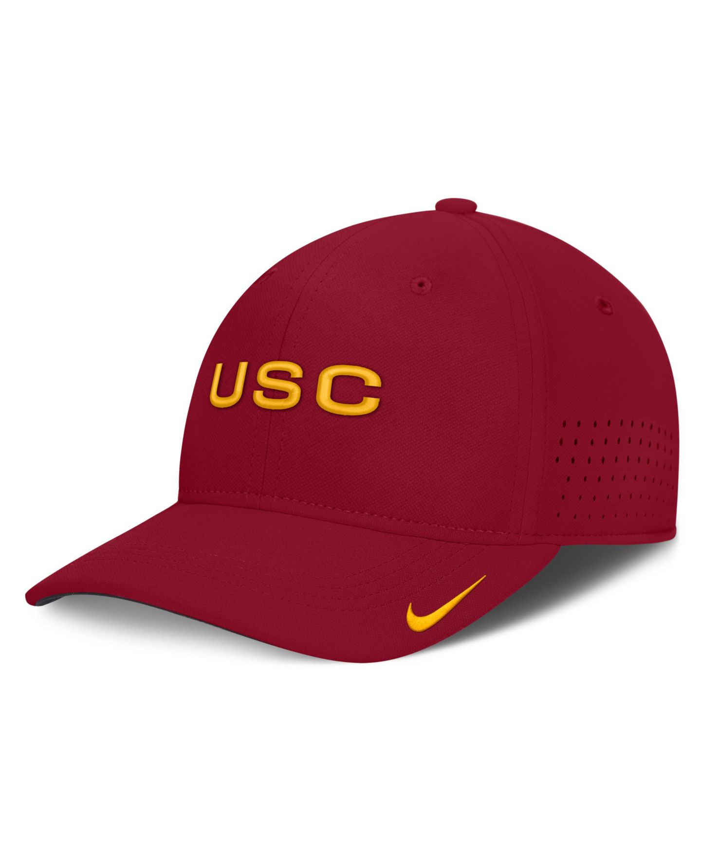 Мужской головной убор Nike Crimson USC Trojans Gameday Aerobill Swooshflex Dri-FIT Hat — фото 1