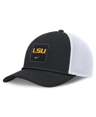 Men's and Women's Black LSU Tigers Game Day Rope Trucker Adjustable Hat