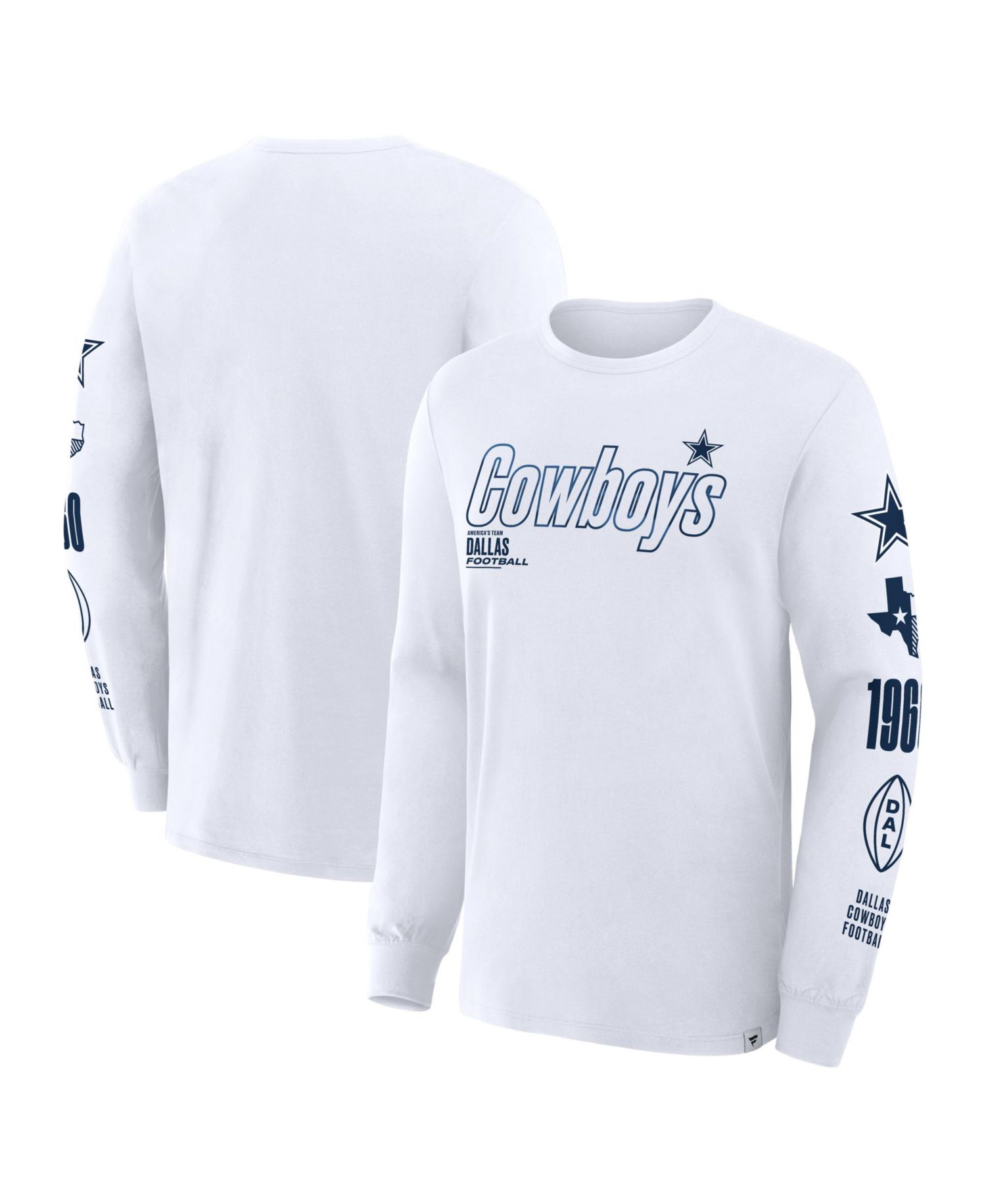 Men's White Dallas Cowboys Legacy Long Sleeve T-Shirt