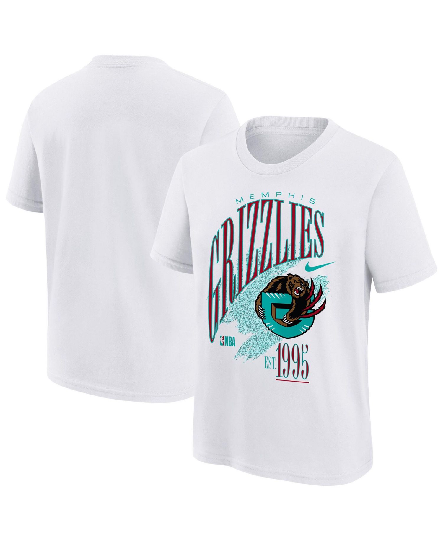 Big Boys and Girls White Memphis Grizzlies Hardwood Classics Champs Max90 T-Shirt