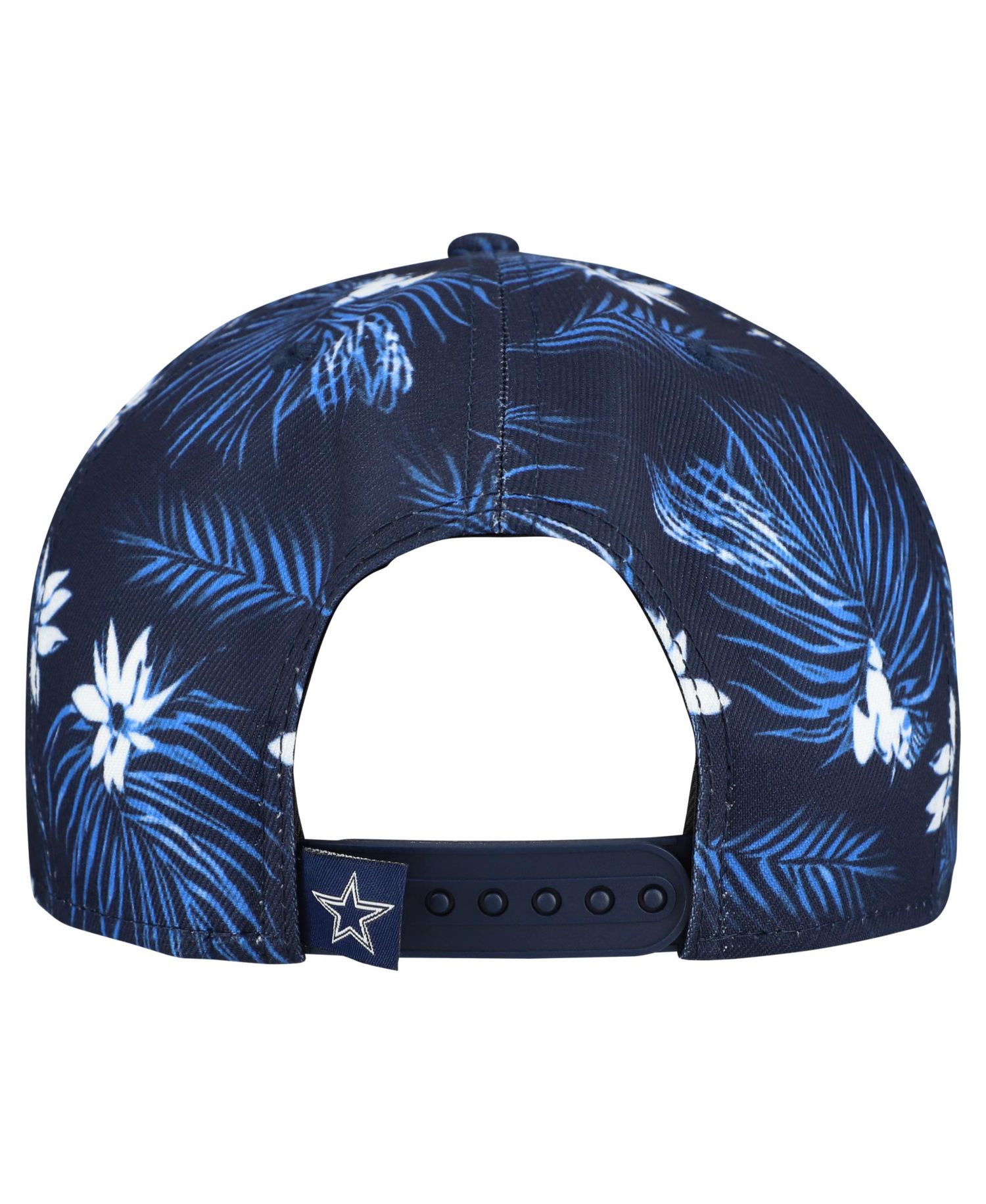 Men's Navy Dallas Cowboys Palm Print A-Frame 9FIFTY Snapback Hat
