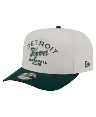 Men's Cream/Dark Green Detroit Tigers Chrome A-Frame 9FIFTY Snapback Hat