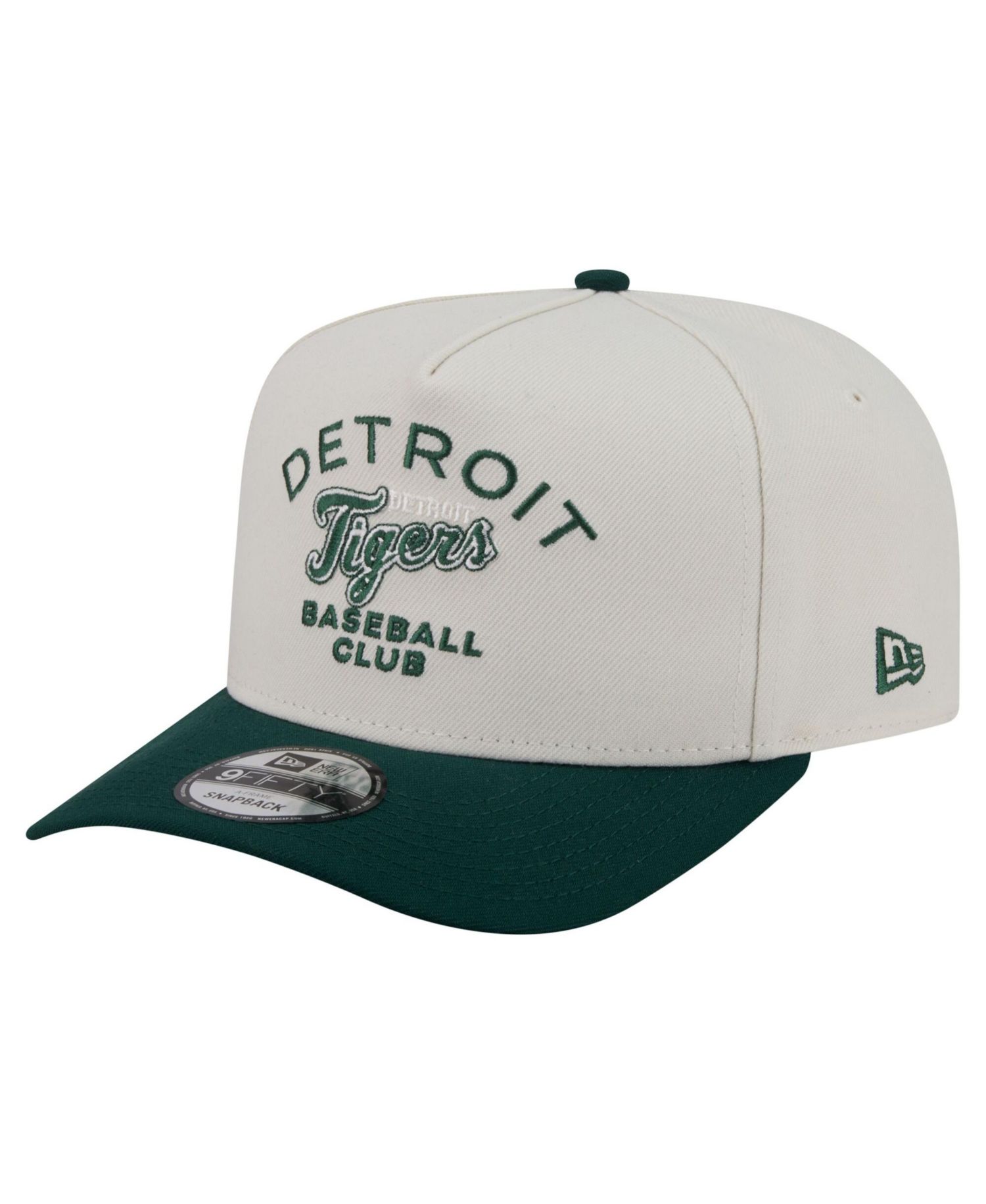 Men's Cream/Dark Green Detroit Tigers Chrome A-Frame 9FIFTY Snapback Hat